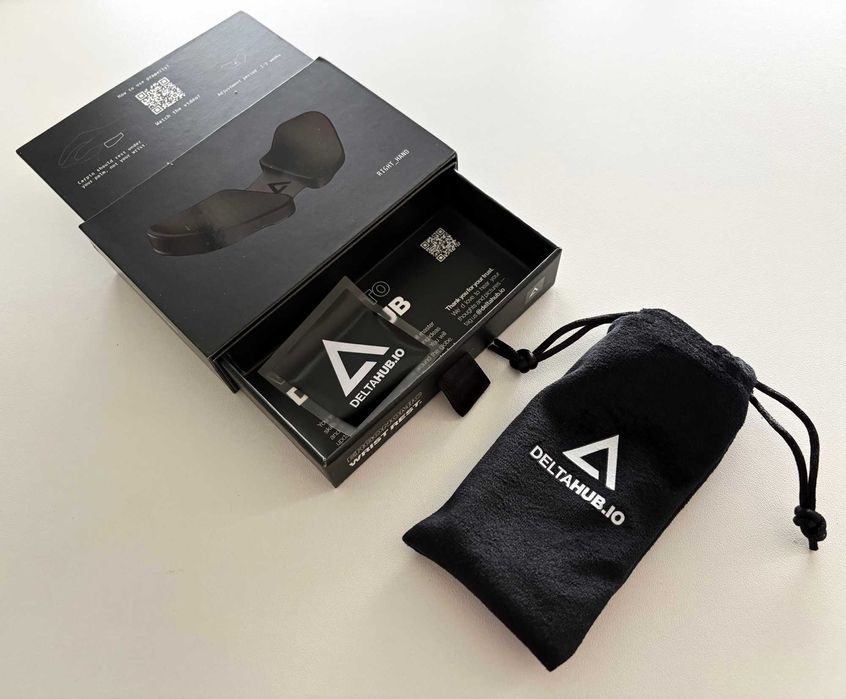 Suport ergonomic de încheietură mâna dreaptă mouse, Deltahub, L, Negru