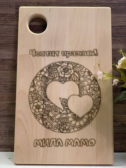 Бебешка визитка новородено, гравирана дъска