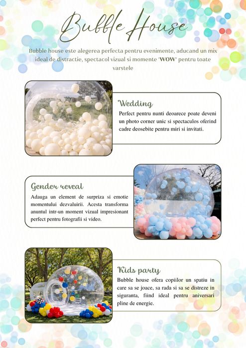 Bubble house de inchiriat