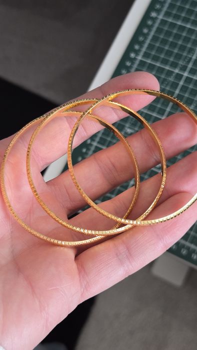 Set 3 Brățări Aur 14K (585) – Model Deosebit, 13g – Ca Noi