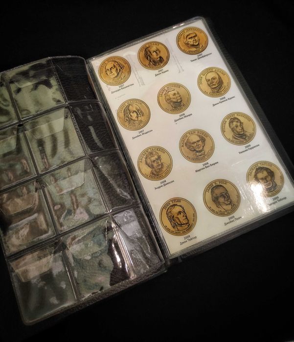 Альбом для Президентских Однодолларовых Монет США с Каталогом.