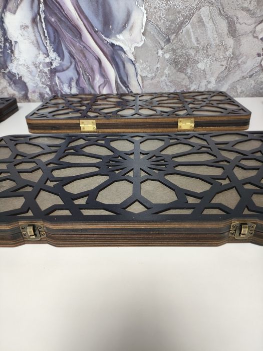 Нарды ручной работы. Внутри стекло