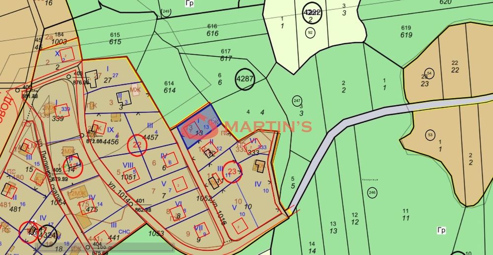 Парцел в София-в.з.Горна баня площ 650 цена 130000