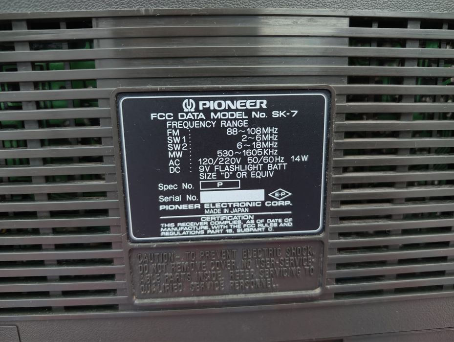 Pioneer SK-7 Made in Japan