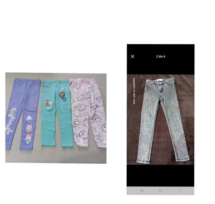 Lot pantaloni 134fetita
