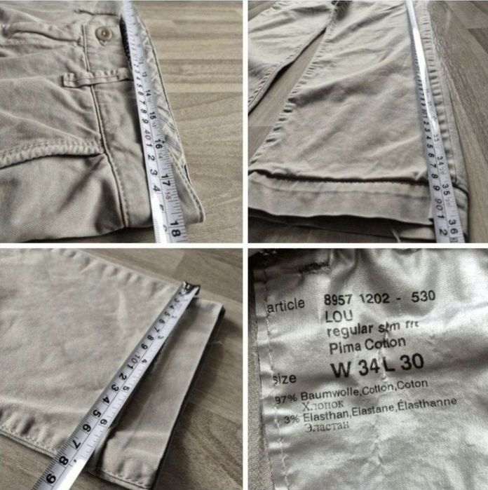 Pantaloni Alberto Lou W34/L30 - Regular Slim Fit din Bumbac Pima