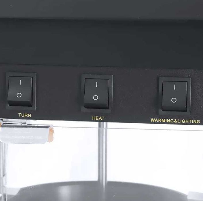 Aparat electric  pentru popcorn, 1.44 kW, roșu-argintiu, capac negru