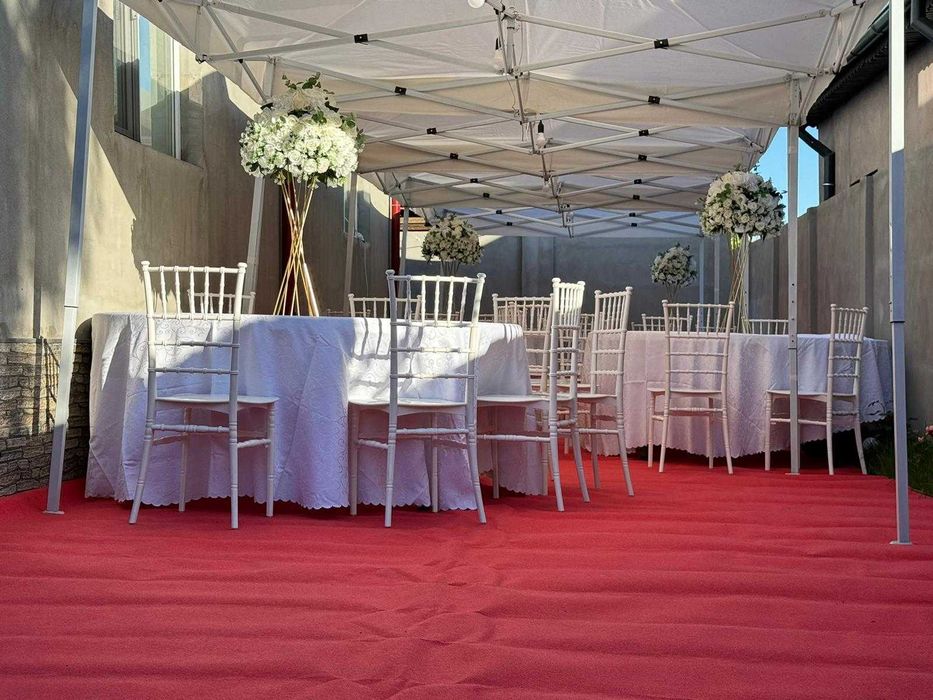 Corturi evenimente + mese, scaune, veselă | Închiriere rapidă