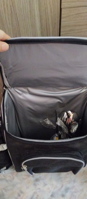 Продам термо-рюкзак с комплектом посуды для пикников