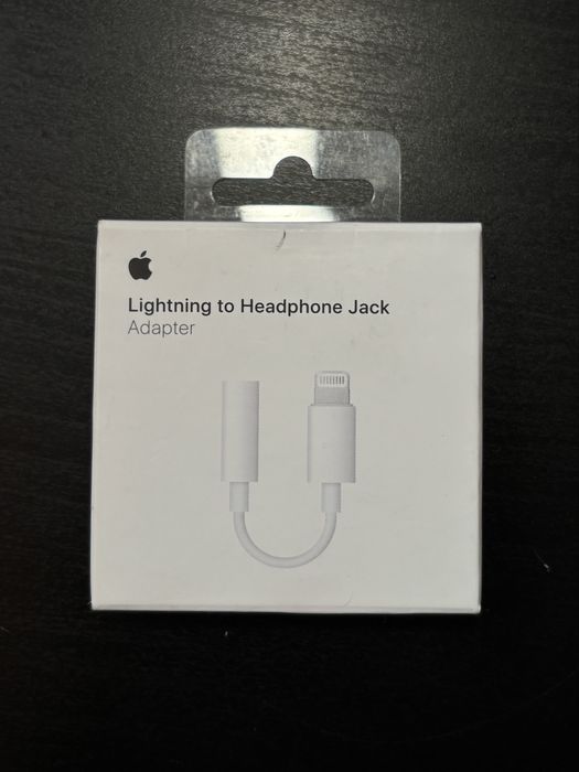 Adaptor Original Apple Lightning la Jack 3.5mm Headphone - Nou / Sigilat (Model A1749 / MMX62ZM/A)