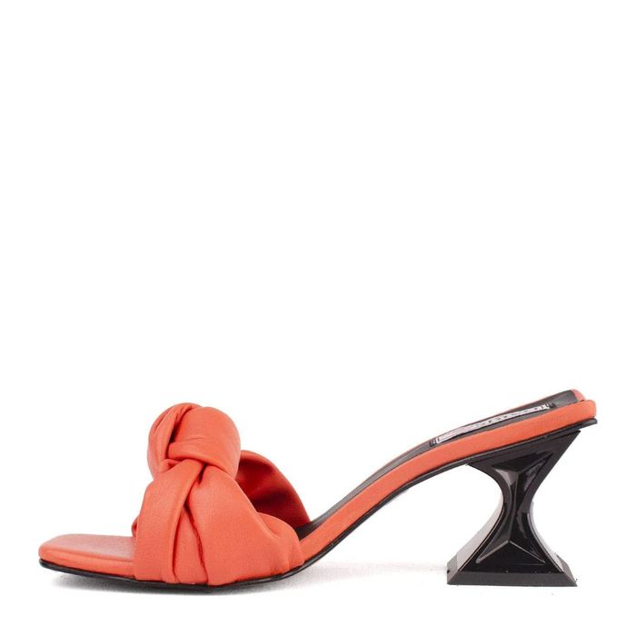 Дамски чехли, оранжеви, 39 р-р, естествена кожа, Daris