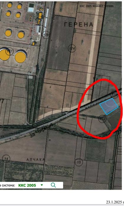 Парцел на околовръстното шосе - 3 дка - имот 68850.172.1
