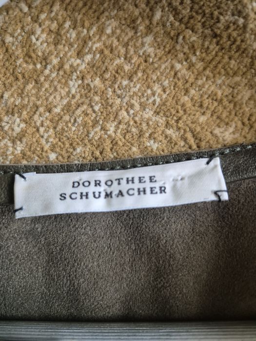 Зелена рокля естествена кожа