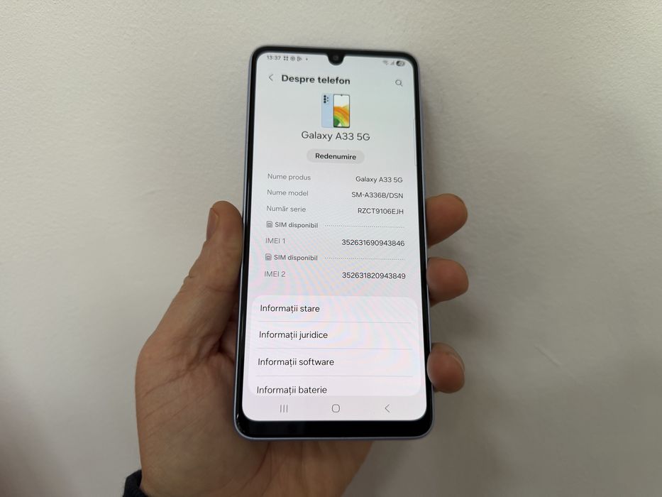 Samsung Galaxy A33 5g, 128 gb, 6 gb ram, Blue, dual sim