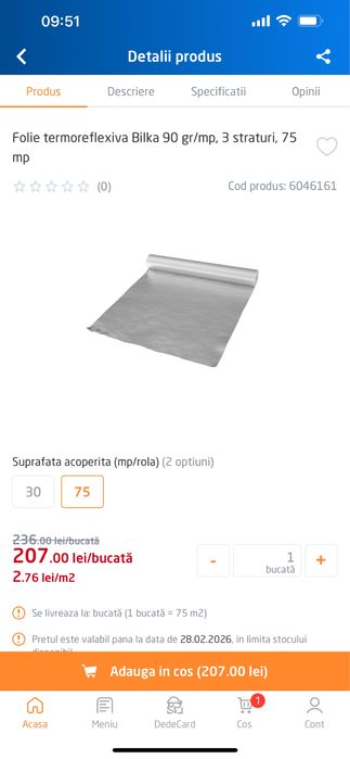 Folie bilka Alu90