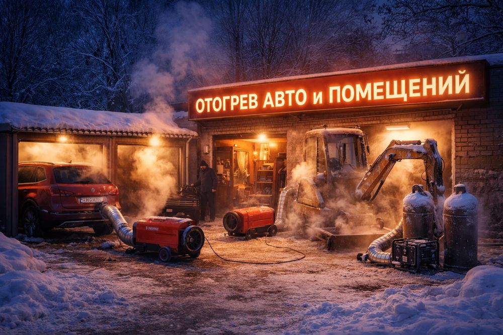 Отогрев авто и помещений