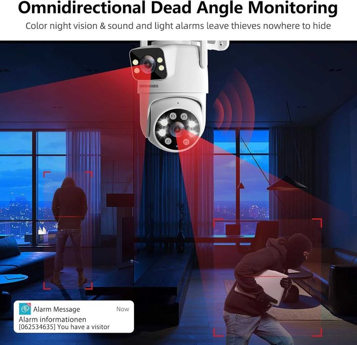 Външна WiFi PTZ камера за видеонаблюдение -нощно виждане и app control