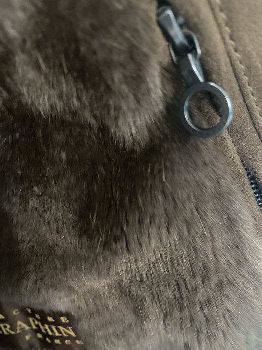 Haina blana SERAPHIN France piele de Ren