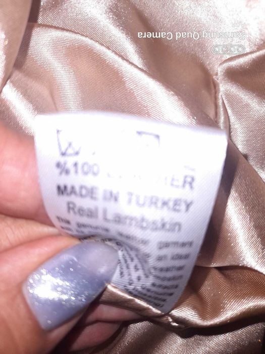 Дамско палто естествен косъм,уникален модел-Турция