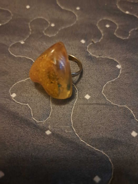 Inel cu piatra naturala citrin si orgon