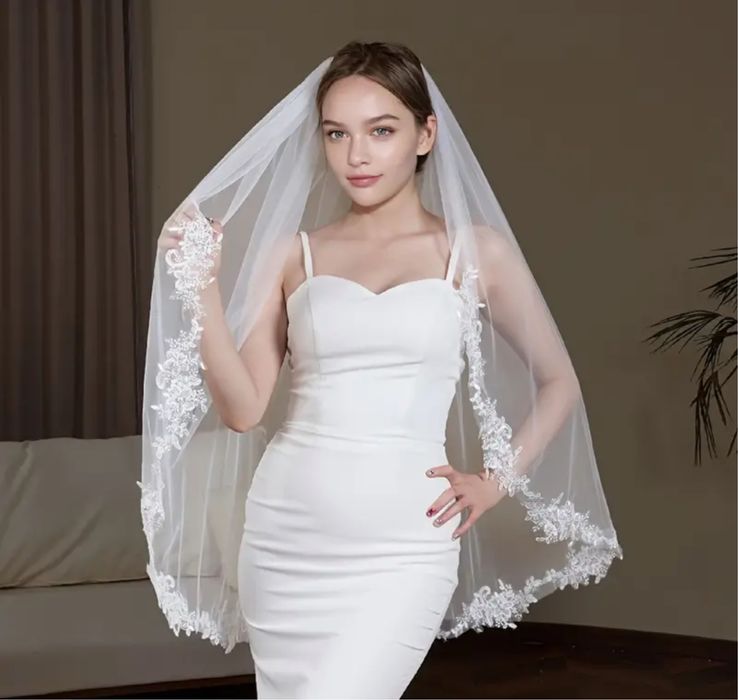 Voal ivory/bej scurt