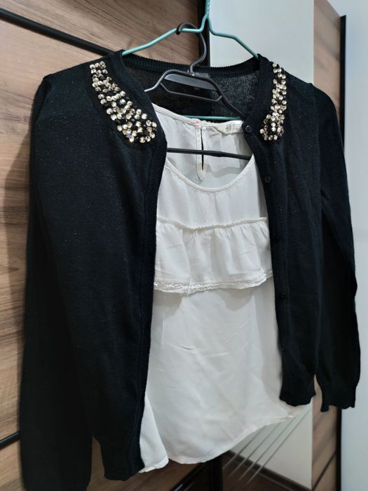 Лот от Пола, жилетка и блузка- размер 146/152