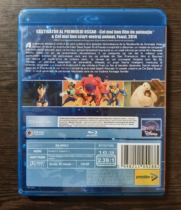 Cei 6 Super eroi / Big Hero 6 [2014](Disney Blu-ray Original, Impecabil, Românã)