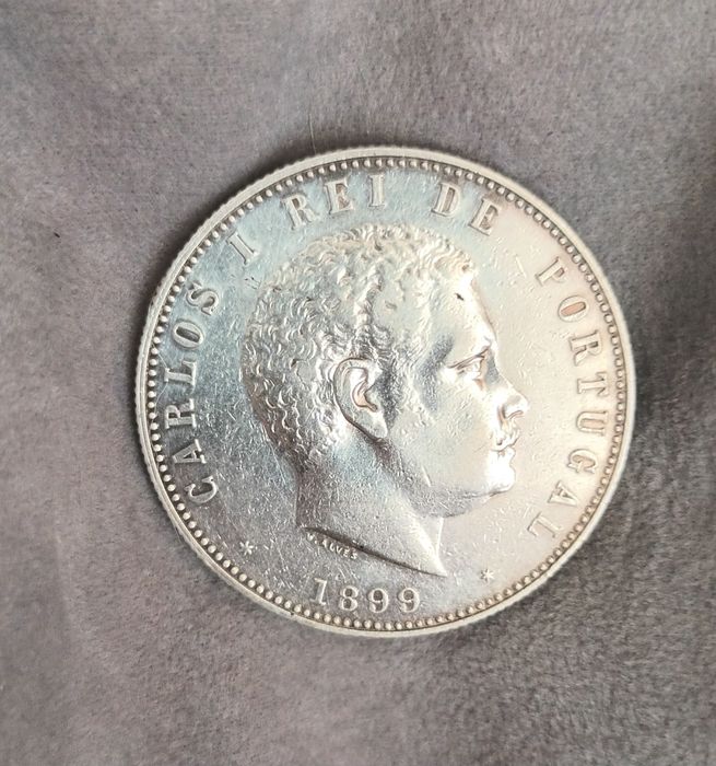 Moneda argint 1000 Reis 1899 Portugalia
