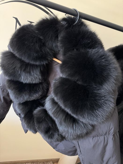 Дамско яке естествен косъм NL Bll