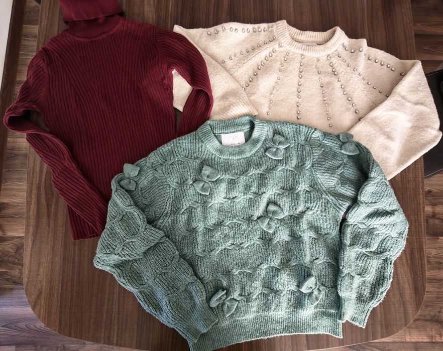 Различни блузи по 6€, подходящи за деца и жени- Zara и pepe jeans, размер 11-12,см 152; размер XS.