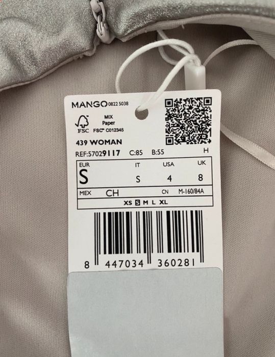MANGO Silver Dress