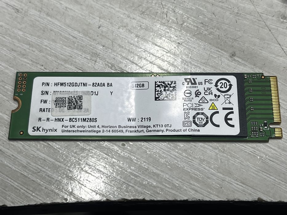 Ssd nvme 512gb hynix