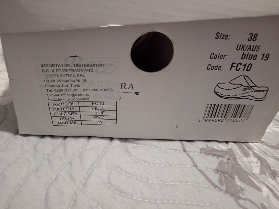 Papuci piele naturala