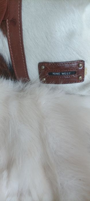 "NINE WEST", висококачествена Естествена кожа Голяма дамска чанта