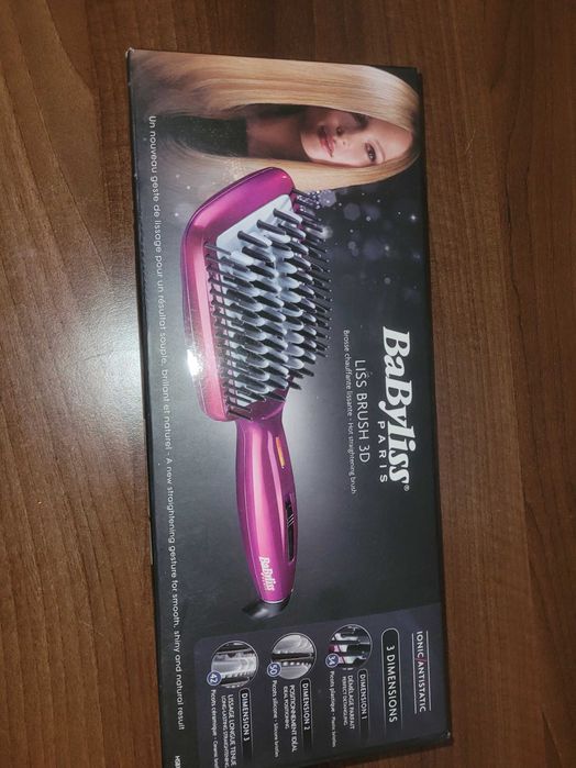 Perie electrică de îndreptat părul BaByliss Liss Brush 3D,
