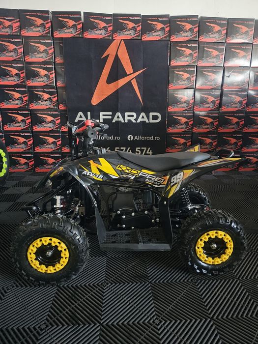 ATV KXD PRO Germany Raptor pentru copii, pe benzina de 49cc in 2 Timpi, roti 6 inch, se poate limita viteza, Nou adus din Germania