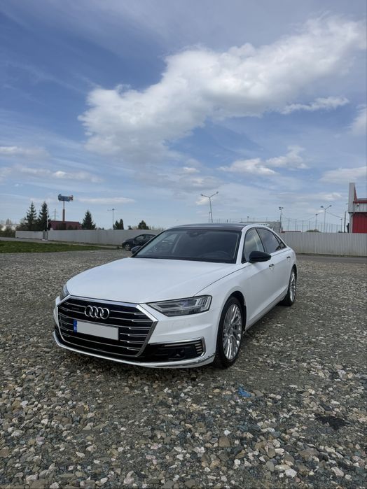 Audi A8L 60 TFSIe Quattro | 2021 | 124.929 km | Laser | HUD | ACC | Pano | Full Option | Plug-in Hybrid | Colant Alb Premium | TVA deductibil