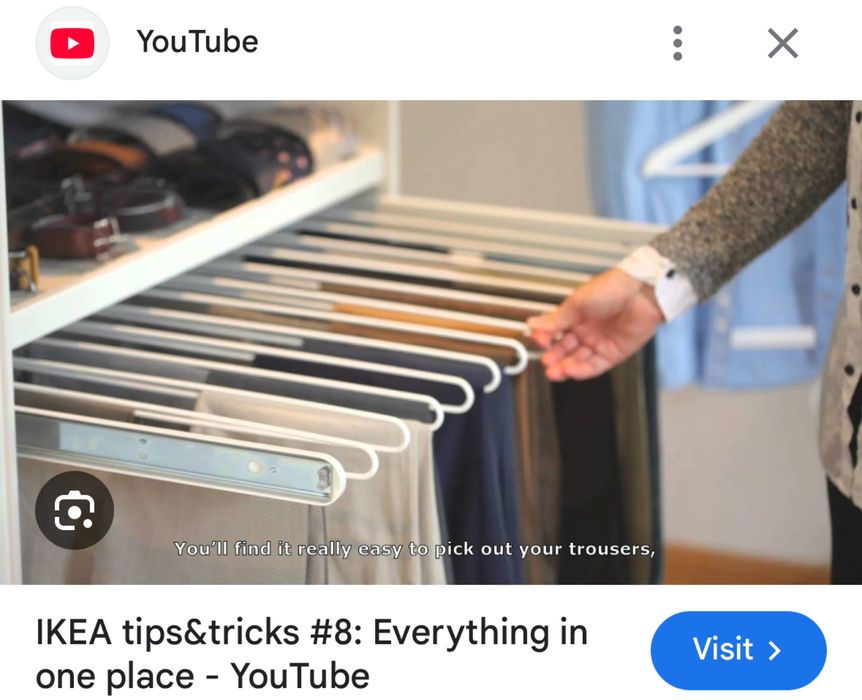 Umeras organizator de pantaloni culisant Ikea