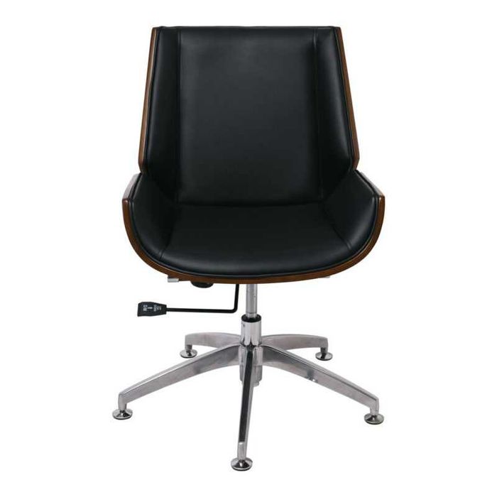 Стол, BF9860V, Черен, Изкуствена кожа, 65х66х90см.