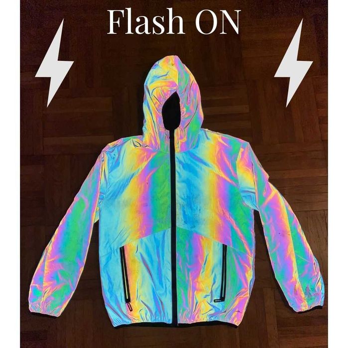 Jacheta/hanorac/windbreaker din material iridiscent - model Rainbow.