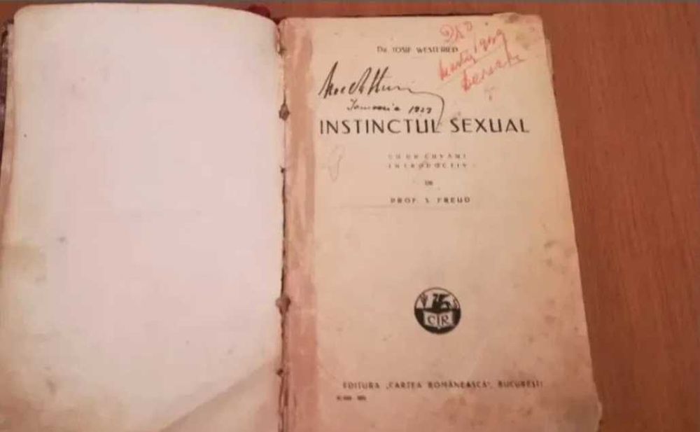 Carte  Instinctul sexual 1921, Dr iosif westfried