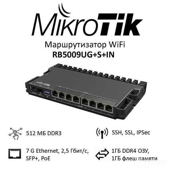 # MikroTik RB5009UG+S+IN  гигабитный маршрутизатор