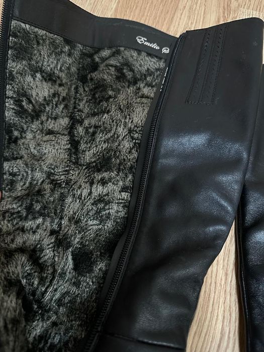 Кожаные сапожки демисезонные