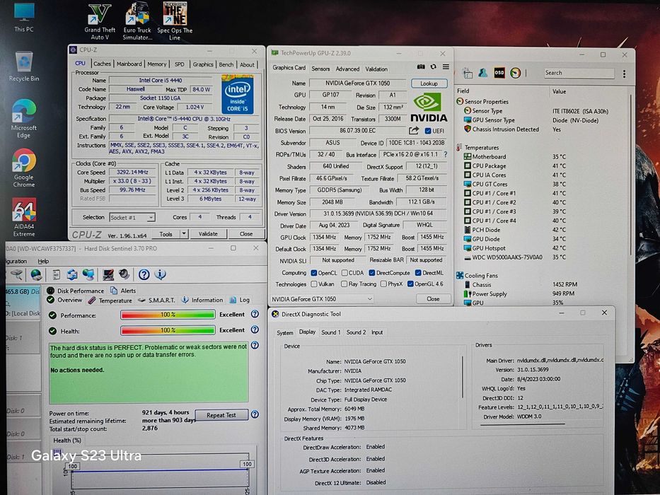 Unitate PC Gaming WiFi i5 4440 3.3Ghz/8GB/GTX1050 2GB GDDR5/HDD 500GB