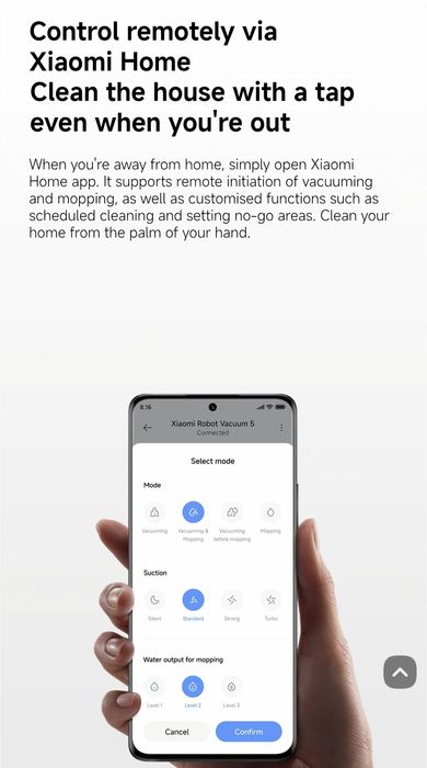 Aspirator robot XIAOMI vacuum 5 putere 20000Pa