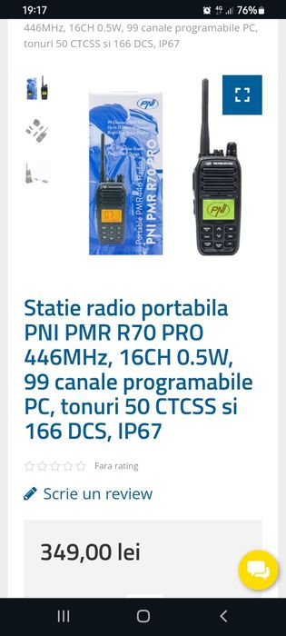 Pereche statii radio rezistente