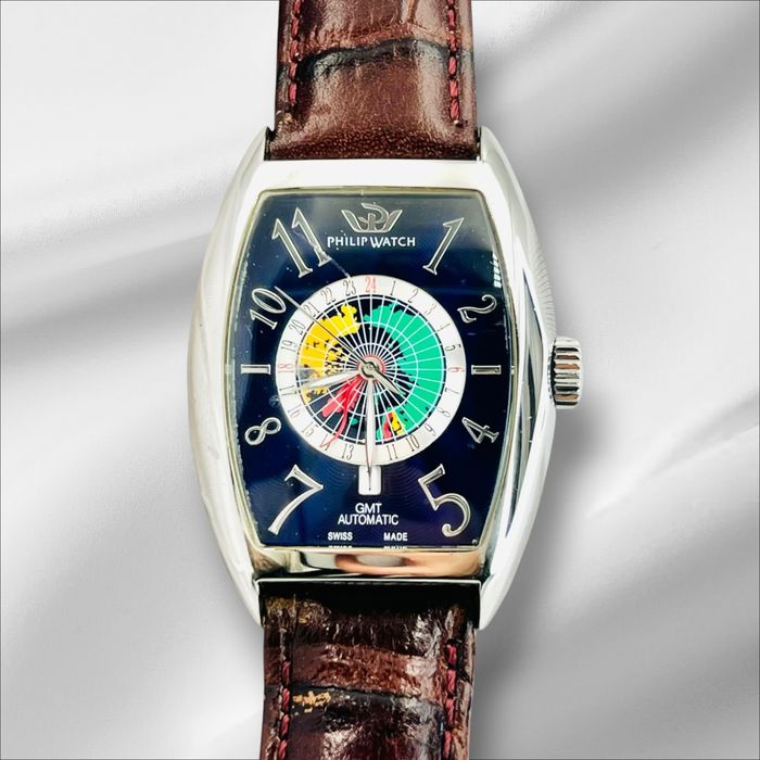 Philip Watch Wales GMT Automatic – Swiss Made стилен мъжки часовник