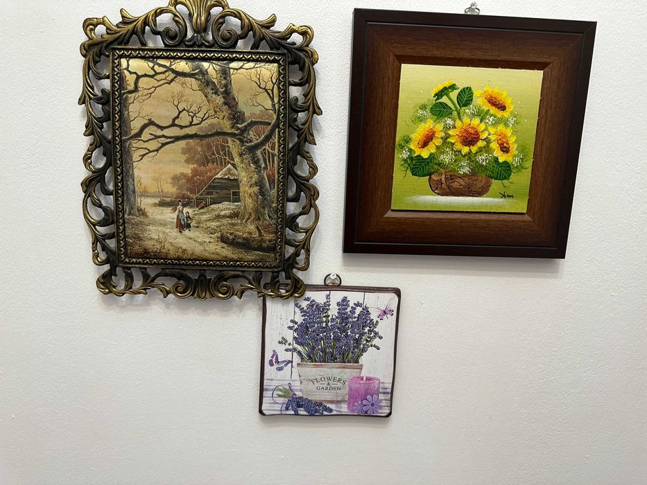 Картины из шелкографии в бронзовой