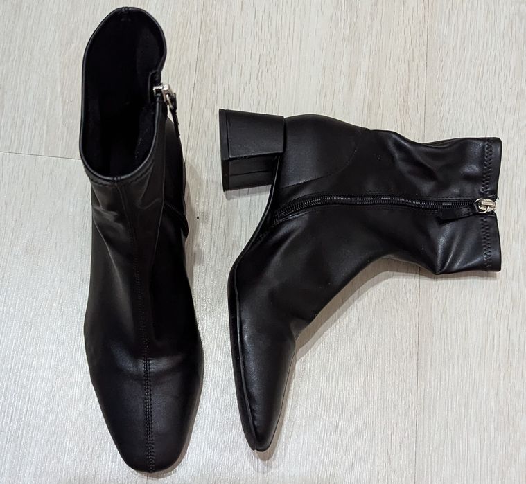 Ботильоны Zara. Mango. Massimo dutti. Кожаные ботинки.