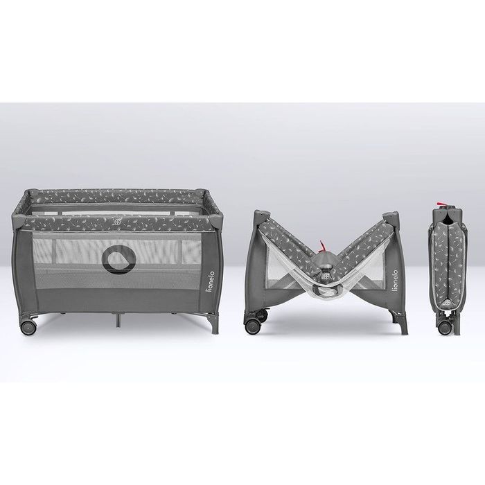 Patut pliabil Lionelo Stefi PLUS 2 in 1. 120x60, 0-36 luni / 15kg